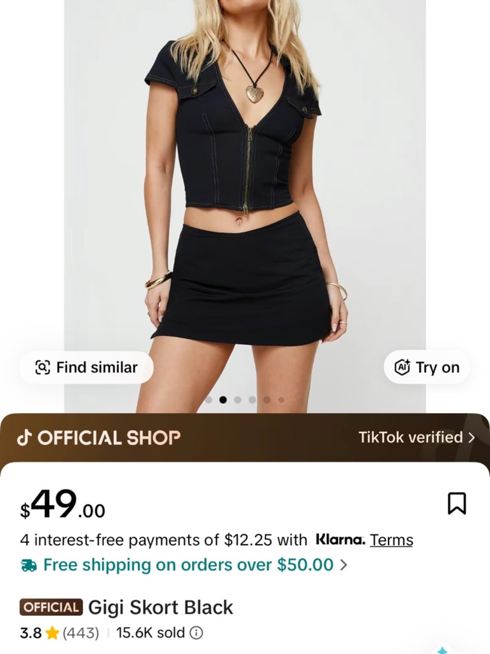 Gigi skort black